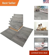 Peel and Stick Vinyl Floor Tiles 30-Pack 12 x 12 inch, Self Adhesive Waterpro...