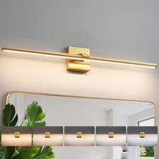 Gold Modern Dimmable LED Bathroom Vanity Light 32 Inch 24W 5CCT 2000 Lumens