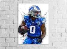 Jahmyr Gibbs, Detroit Lions, Gallery Canvas Wrap