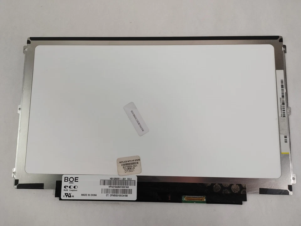 BOE HB125WX1-201 V3.0 1366 x 768 12.5 in Matte LCD Laptop Screen - Image 4 of 4