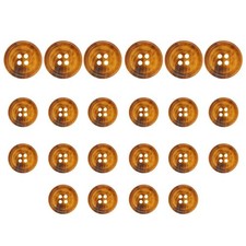 22 Pieces Natural Real Horn Buttons Set for Blazer and Suit, 20mm 15mm Genuin...
