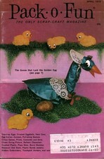 Vintage Pack of Fun Scrap Craft Magazine April 1972 Easter Spring Decor Goose