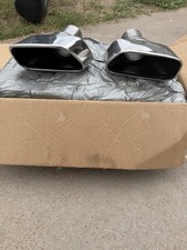 1 Pair 2.5 Inlet Trapezoid Rolled Angel Cut 304 Stainless Steel Exhaust Tips 1 Pair 2.5 Inlet Trapezoid Rolled Angel Cut 304 Stainless Steel Exhaust Tips