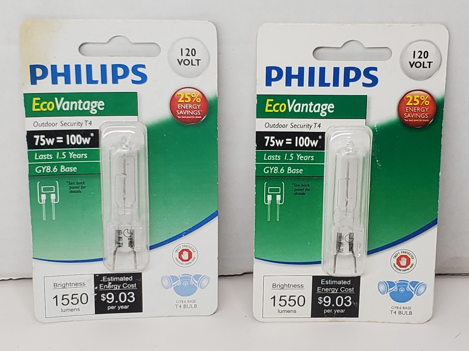 Philips Ecovantage 75w = 100w GY8.6 Base T4 Outdoor Security