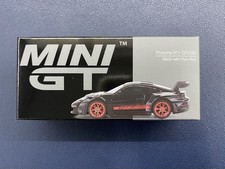 Mini GT 1/64 Porsche 911 992 GT3 RS Black with Pyro Red #681