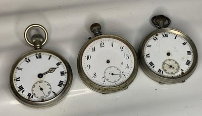 Antike/Vintage Taschenuhren - Militär - x3 - Projekt/Ersatzteile/Reparaturen