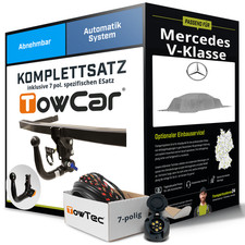 Für MERCEDES V-Klasse Typ W447 Anhängerkupplung abnehmbar +eSatz 7pol 2014-2024