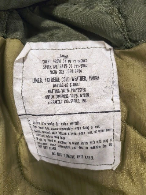 Vintage Military M65 Fishtail Parka Extreme Cold Weather Mens Small USGI Vietnam - product detail image 4