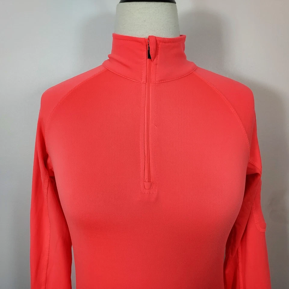 Camisa Pullover Coliseo 1/4 Cremallera Mujer Pequeña Coral Ligera Manga Larga Foto 3 de 4