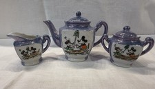 Japanese Disney Mickey Mouse Tea Set - Teapot, Cups, Plates, Creamer, Sugar Bowl
