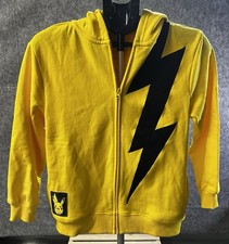 Pokemon Niños Pikachu Cremallera Chaqueta Sudadera con Capucha Disfraz Sudadera