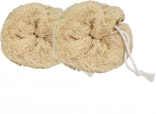 2 Pcs Natural Loofah Sponge Exfoliating Body Scrubber Bath Shower Loofah Sponge