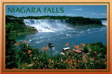 NIAGARA FALLS, American Falls, New York, Edwards Press, Long Pond Postcard