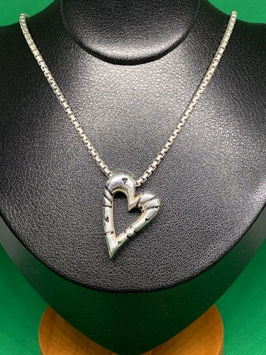 Sterling Silver, 18k Gold AMORE Y BESOS HEART Pendant & Necklace by John Atencio