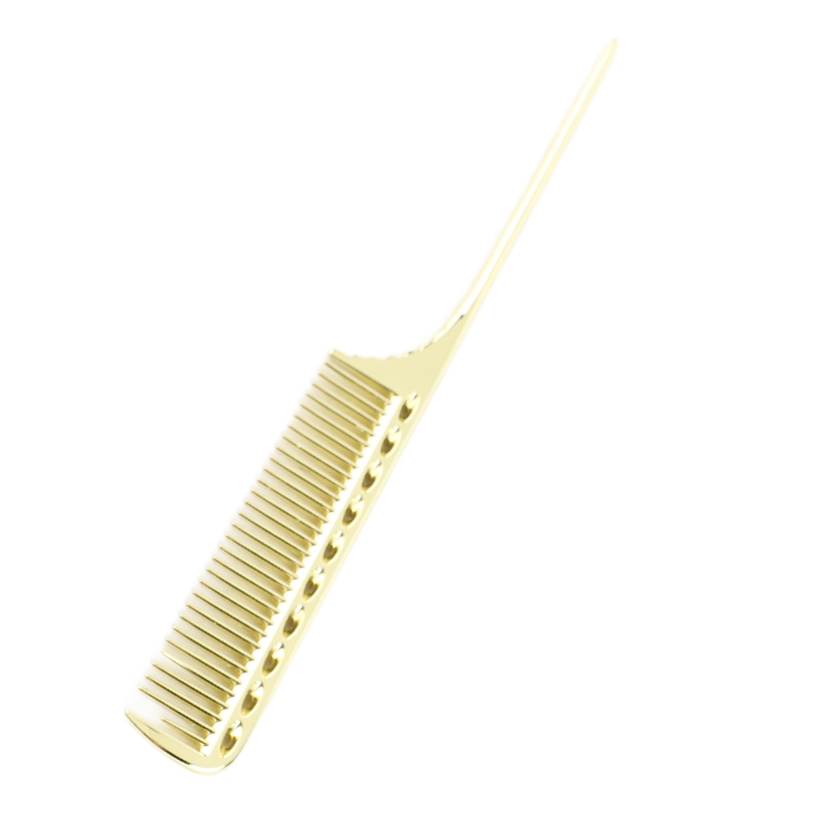 Professional Rat Tail Hair Comb Lightweight For All Barbers Gold