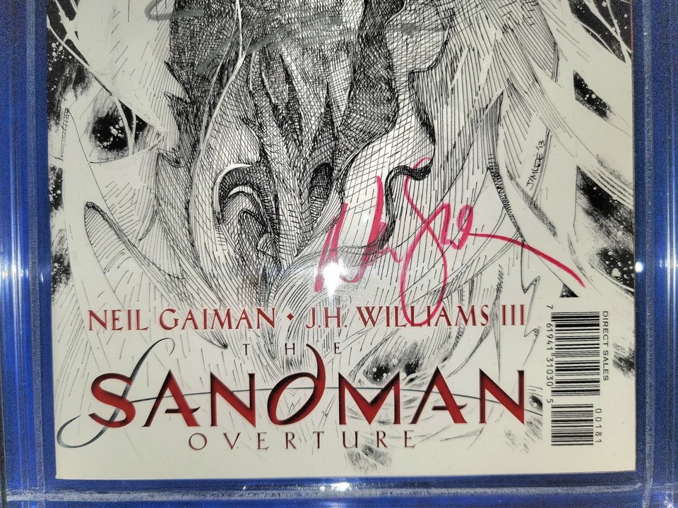 SANDMAN OVERTURE #1 CBLDF JIM LEE VARIANT 9.8 GRADED. NEIL GAIMAN, LEE SIGNED!  - Image 3 of 4
