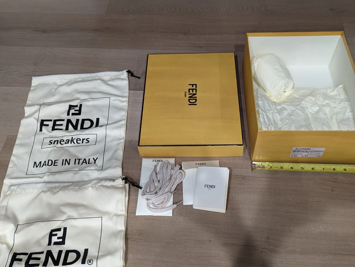 EMPTY FENDI BOX SIZE 13x 10.5x 5.5” sneakers dust bags shoe strings  shopping bag