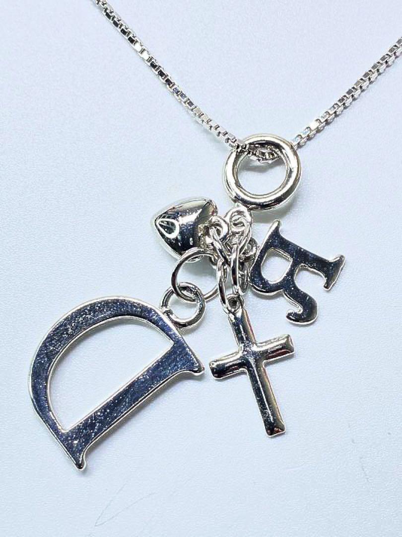 Christian Dior Necklace Silver From Japan h27 | eBay