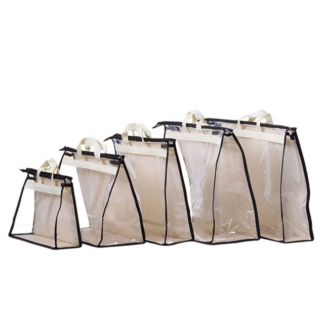 2X(5Pcs NonWoven Fabric Dust Bag for Handbag Transparent Travel Hanging To Y4A4 eBay