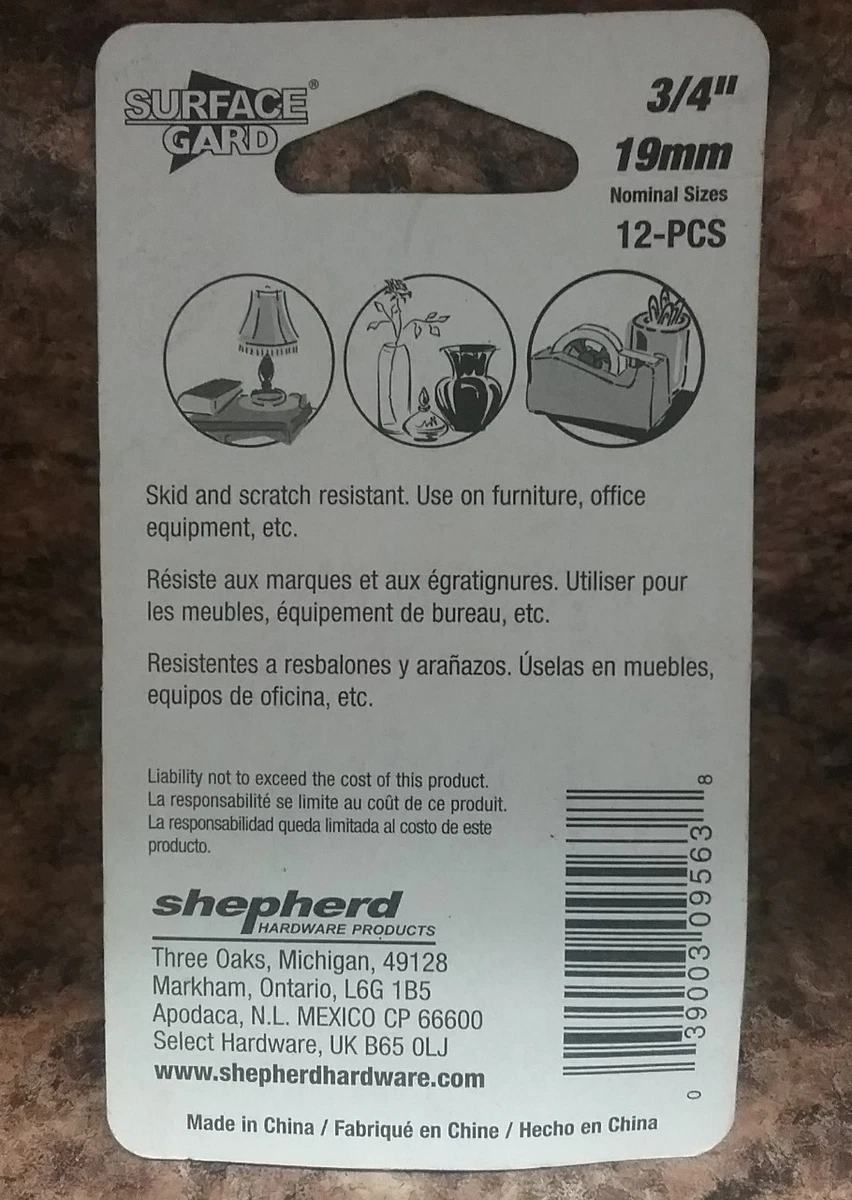 Shepherd Hardware 9563 3 4 Inch SurfaceGard White Adhesive Bumper