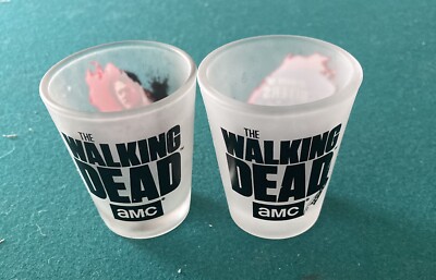 The Walking Dead AMC Shot Glasses. (Set of 2). Beware Of Biters & Sorry Brother
