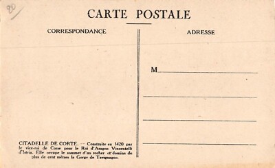CPA Corse – Corte – La Citadelle Et La Ville – Carte Postale Ancienne