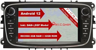 AF7-Lite Android 12 Autoradio mit navi für Ford C-Max Focus Galaxy Mondeo S-Max - Bild 1 von 4