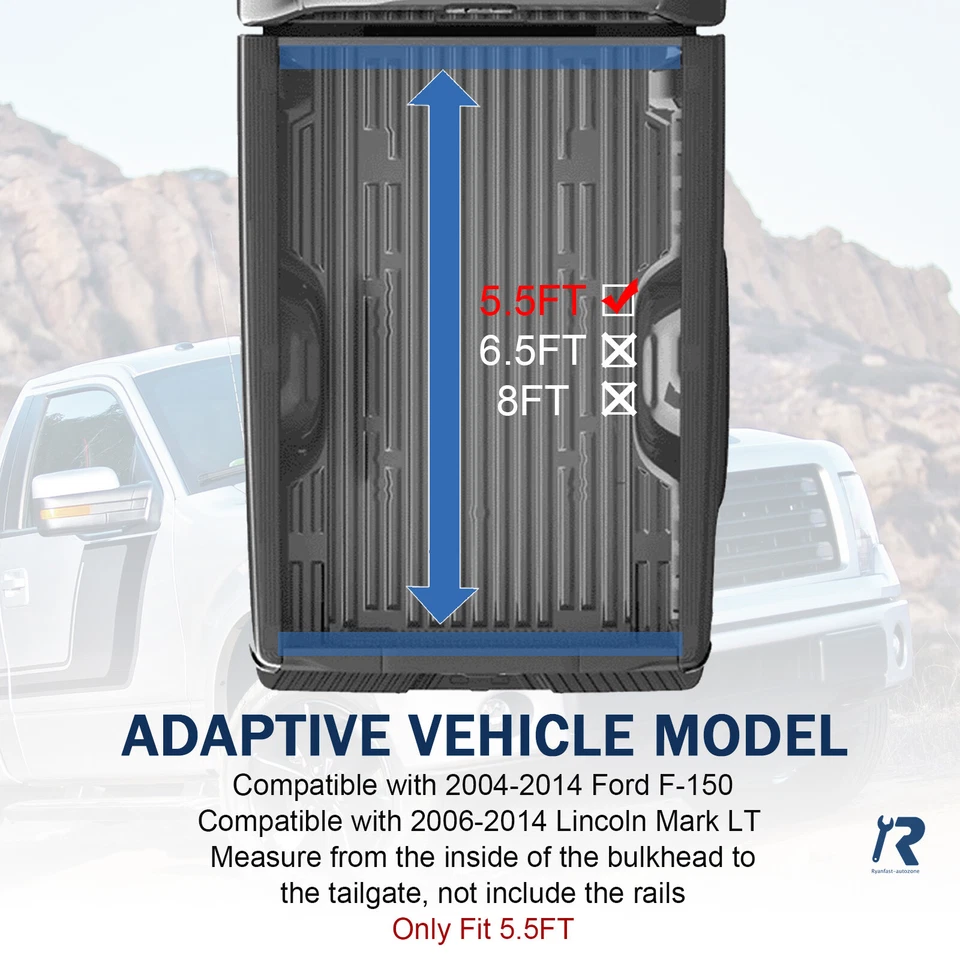 Cubierta suave con bloqueo enrollable platón corto de 5,5' para Ford F-150 2004-2018 Foto 3 de 4
