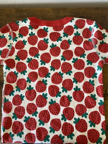 Hanna Andersson Strawberry Jam Organic Cotton Pajama Top Long Sleeve 160 14/16 - Picture 11 of 12