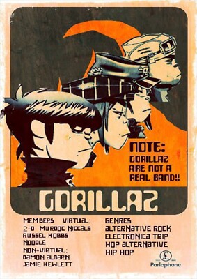 Gorillaz Mini Concert Poster 4x6 Re-Print #0000 | eBay
