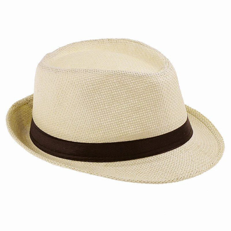 Trilby Gangster Fedora Hats Panama Straw Beach Hats Women