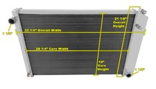 3 Row Jr Champion Radiator 19x28-1981-1990 Chevy Pickup Trucks Manual Trans