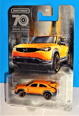 Matchbox Moving Parts 2023 70 Years Special Edition Orange 2021 Mazda MX-30