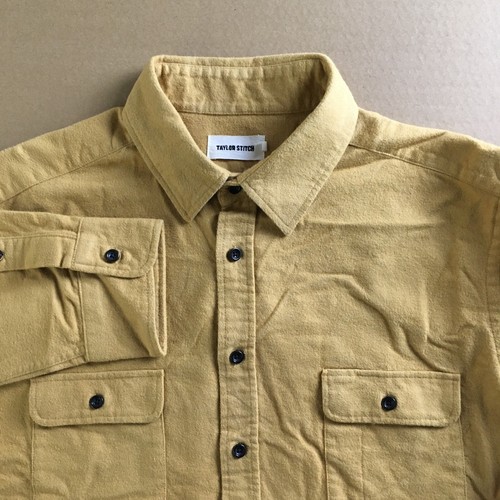 Taylor Stitch Yosemite Flannel Shirt Mens 44 Sawdust eBay