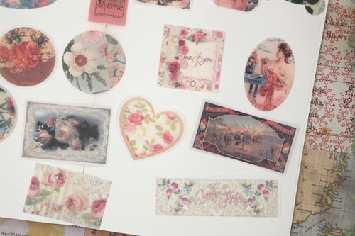 Flower Washi stickers | flower art painting pattern themed stickers junk journal - Picture 5 of 10