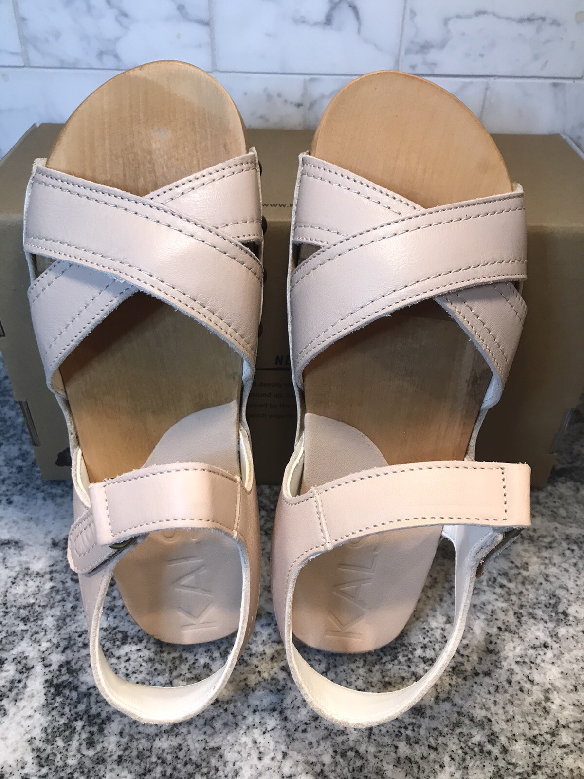 kalso earth shoes 7 womans serene leather blush pink sandals nib new in box image 7