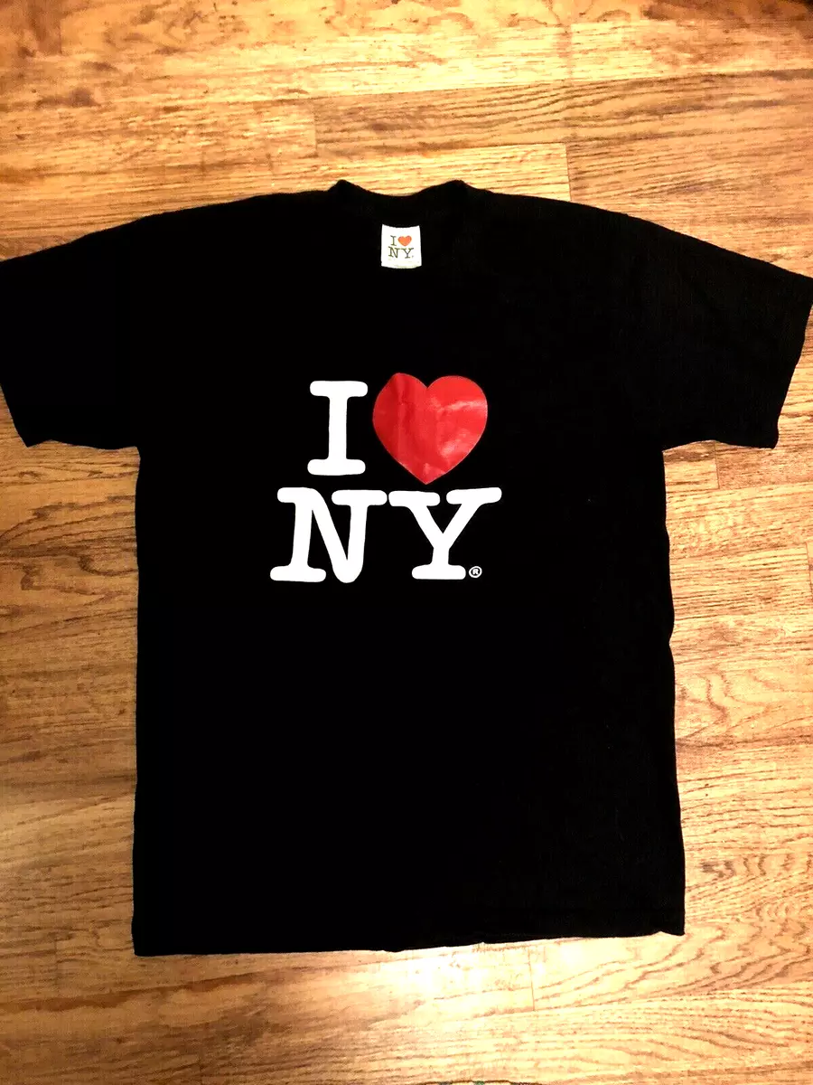 I LOVE NY (NEW YORK) T-SHIRT, BLACK, Y2K, RAFIA UNISEX LARGE L