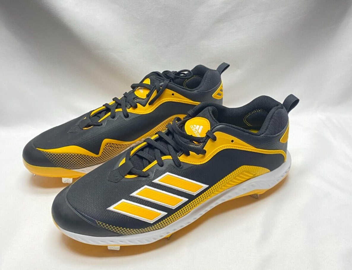 ✅ Adidas Icon 6 Bounce Metal‎ Baseball Cleats FV9346 Yellow/Black Men\'s Size 7.5 2ced53f779ae2e04_original.jpeg  main image 4