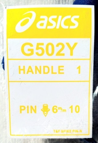 NEW IN BOX ASICS Hyper MD 6 Mens Yellow Track Running Shoes Cleats G502Y Sz 12 D - Picture 13 of 14