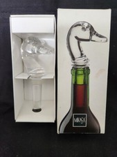 Mikasa Crystal Glass Mallard Duck Bird Wine Bottle Stopper Austria 5&rdquo;