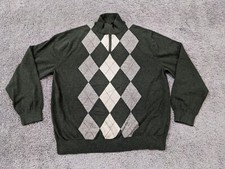 Tasso Elba Sweater Men's XL 1/4 Zip Knit Long Sleeves Pullover Mock Neck Cotton