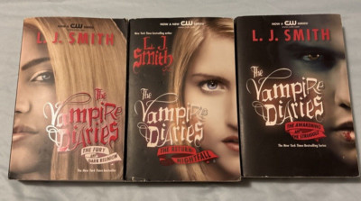 The Vampire Diaries Books, L.J. Smith.  3 Book Series 1,2,3 Good Condition