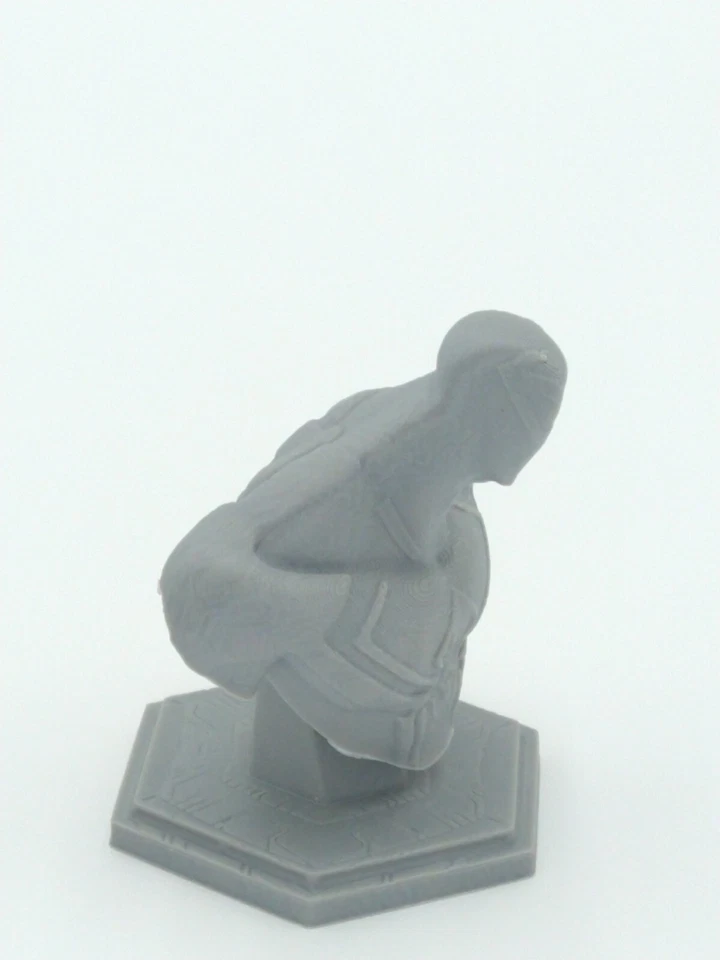 ESTÁTUA BUSTO DO HOMEM-ARANHA 2099 CINZA IMPRESSA EM 3D - Imagem 3 de 4