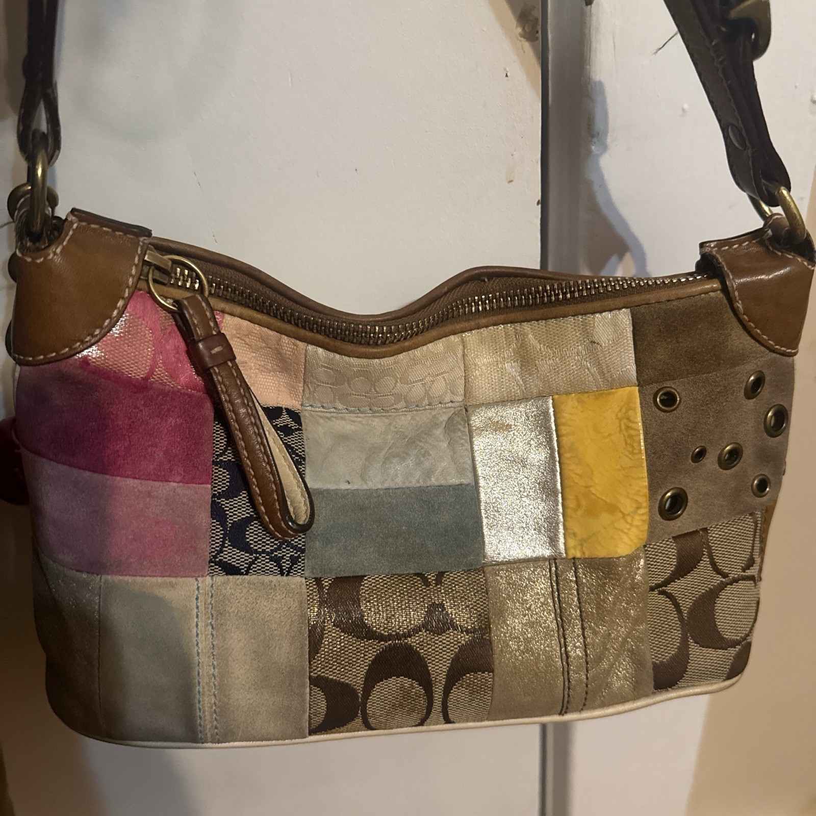 authentic coach patchwork hobo bag DM BEFORE BUYI… - image 3