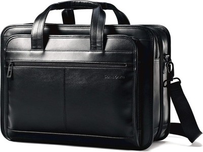 Samsonite Leder erweiterbare Aktentasche Laptoptasche 17'' NEU/verpackt - kleinere Abnutzungsspuren