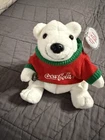 COCA-COLA POLAR BEAR IN SWEATER Coke Bean Bag Plush 1998 Vintage Toy Tags