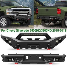 Front Or Rear Bumper With Led Lights For Chevy Silverado 25003500 Hd 2015-2019