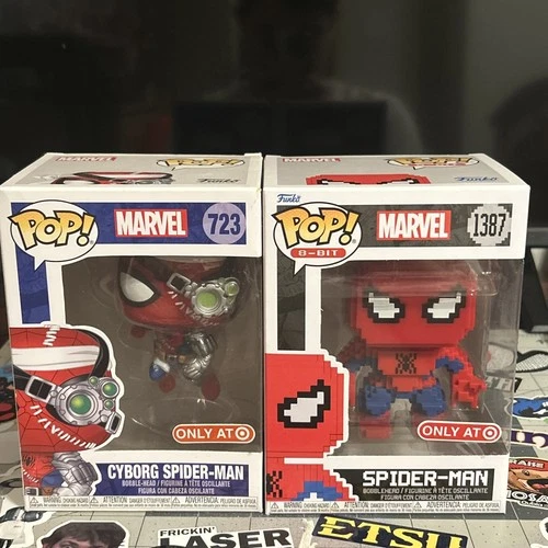 Funko Pop! Marvel: 8-bit Spider-Man 1387/Cyborg Spider-Man 723 - Target Exc.