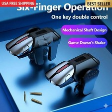 1 Pair Six Finger Operation Mobile Game Trigger Controller Gamepad for Phone