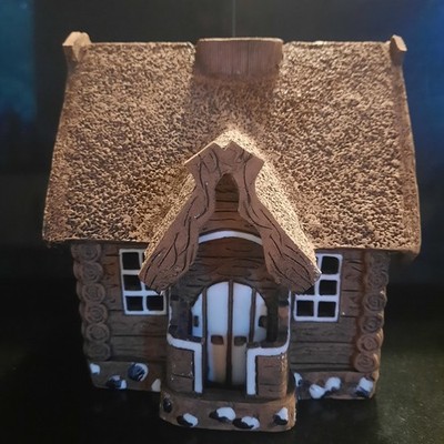 Lebkuchenhaus Teelichthalter Weihnachtsdeko Handarbeit Keramik